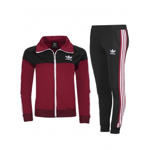 Спортен екип - черен, бордо с бели линии